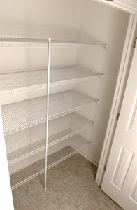 Pantry wire frame shelves